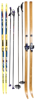 Kareem Abdul-Jabbar Owned Cross Country Ski Set (Abdul-Jabbar LOA)